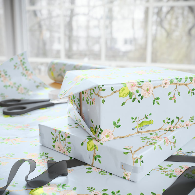 Chinoiserie Blue Gift Wrap