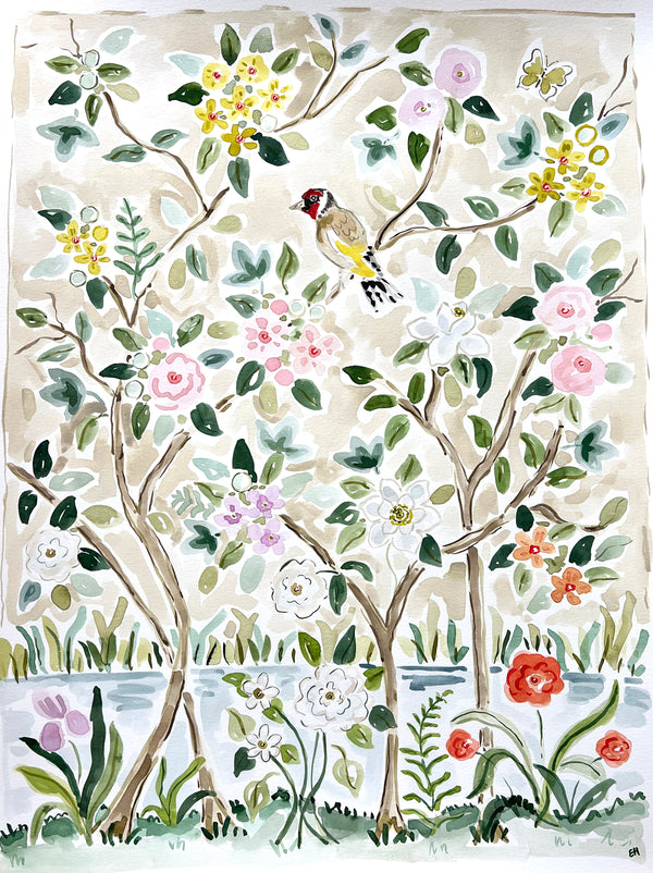 A Breath of Fresh Flower Air No. 2, Original 18x24 Watercolor