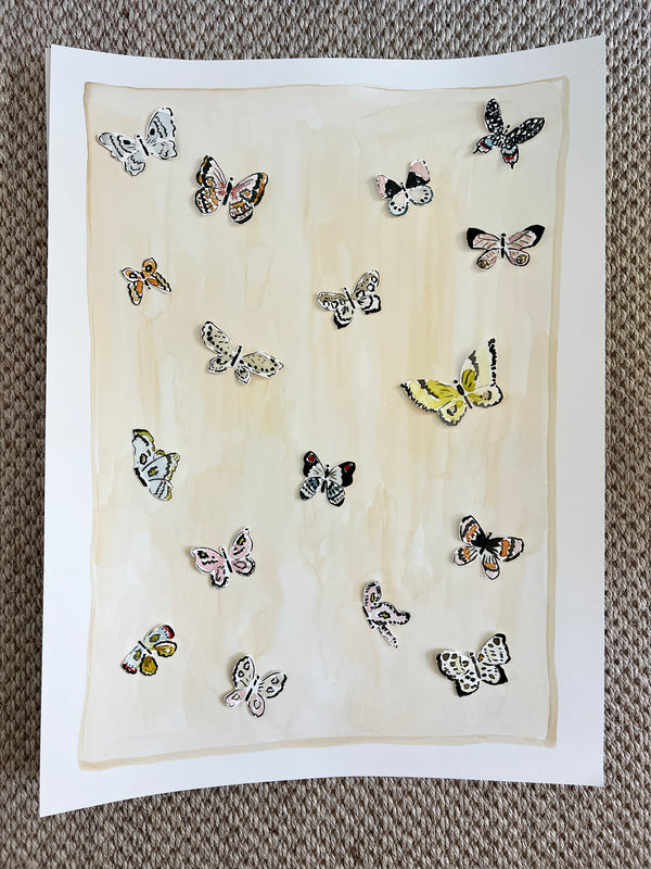 Butterfly Season No. 1, Original 18x24 Watercolor