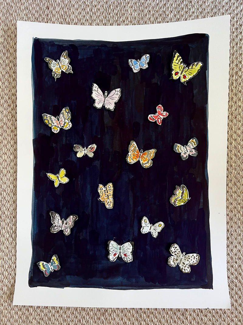 Butterfly Season No. 2, Original 18x24 Watercolor