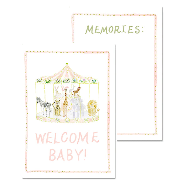 Baby Milestone Cards: Menagerie Pink Set – Evelyn Henson