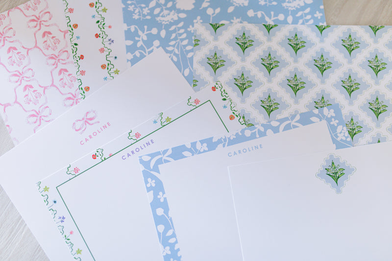 Botanical Quilt Print Notecard Set