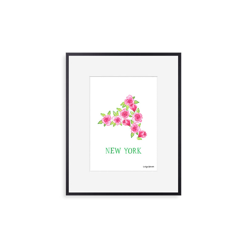 New York Rose Flower Print