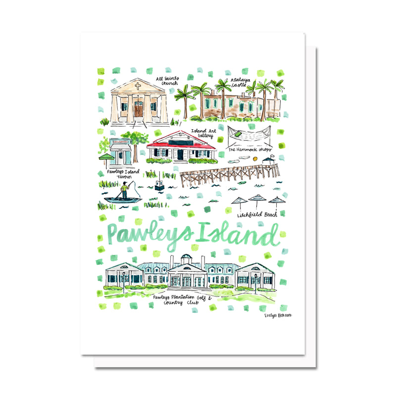 Pawleys Island, SC Map Card