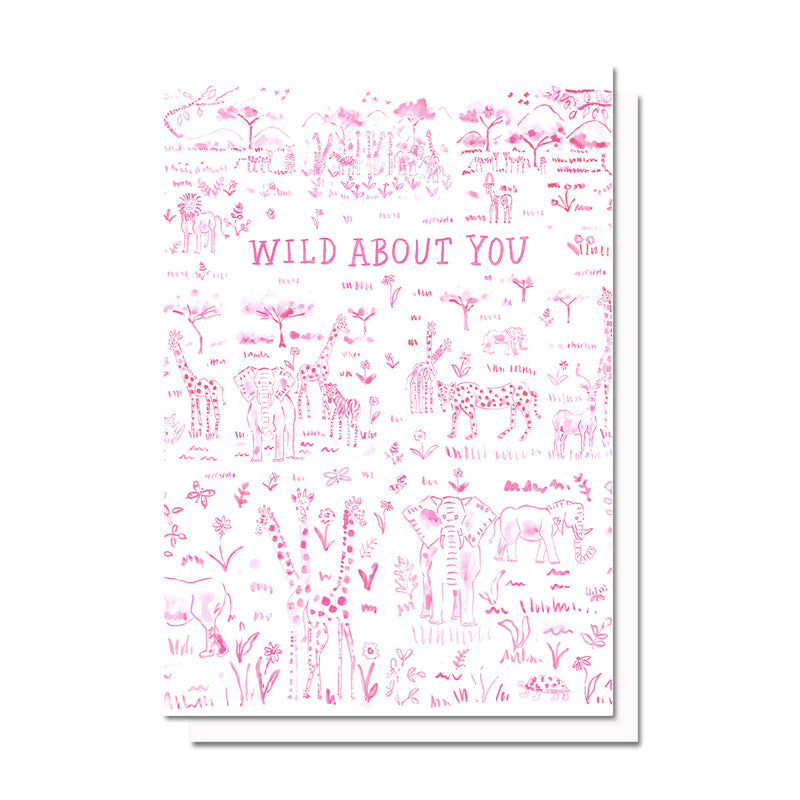 Wild about You Valentine Card