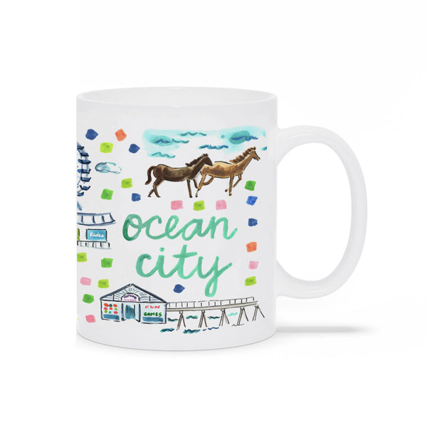 Ocean City, MD Map Mug