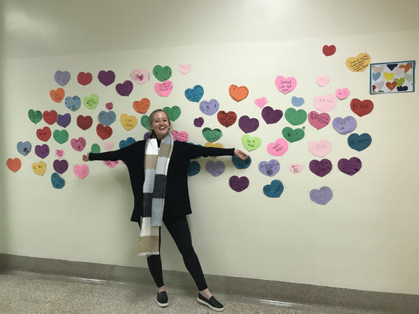 The Confetti Hearts Mural Goes to School