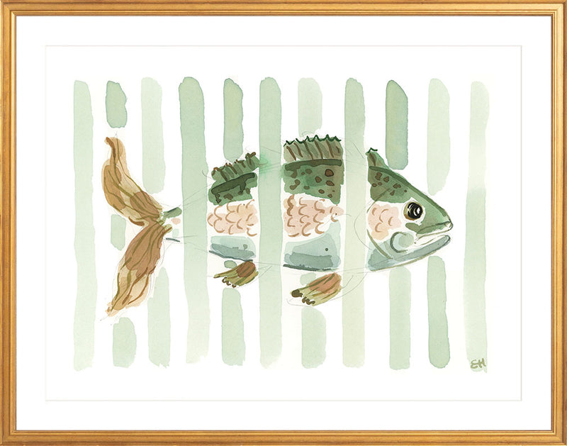The "Pacific Stripes" Fish Watercolor Fine Art Print