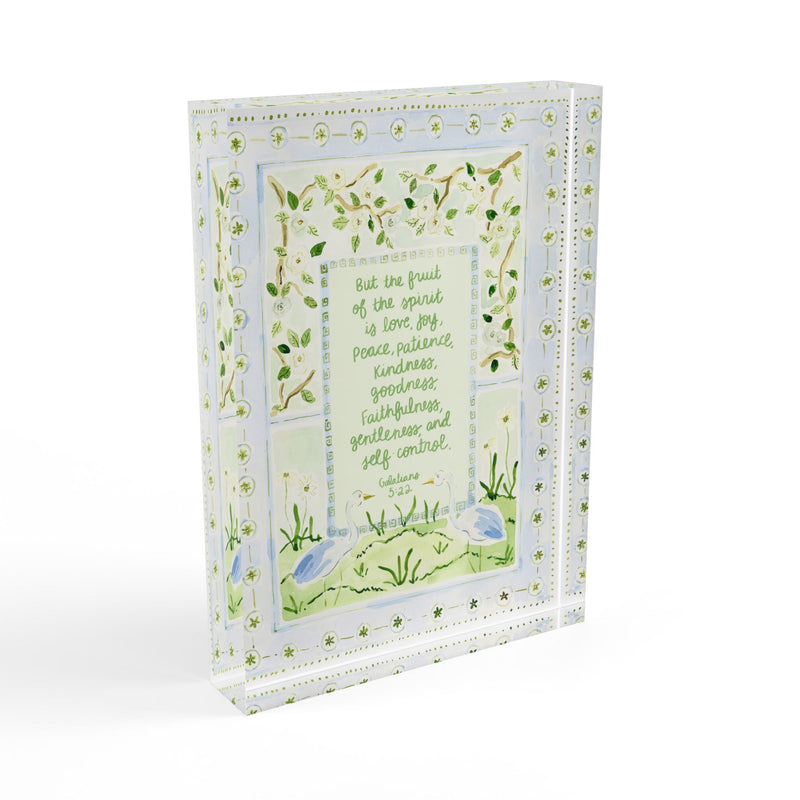 Galatians 5:22 Acrylic Verse Block