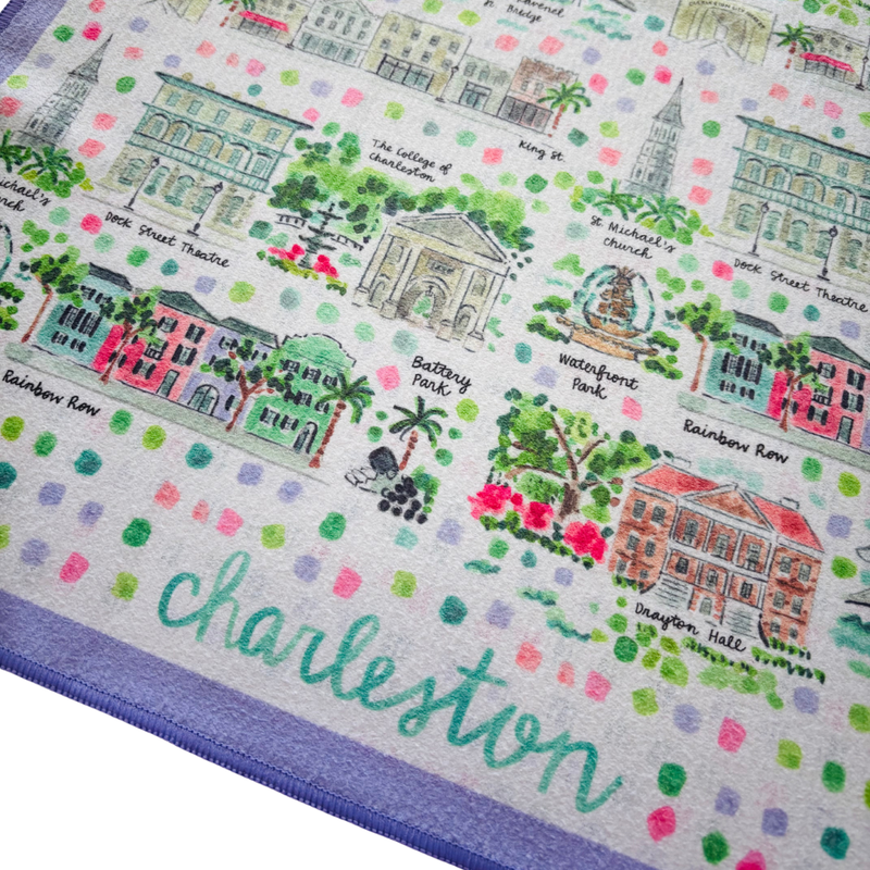Charleston Double-Sided Tea Towel