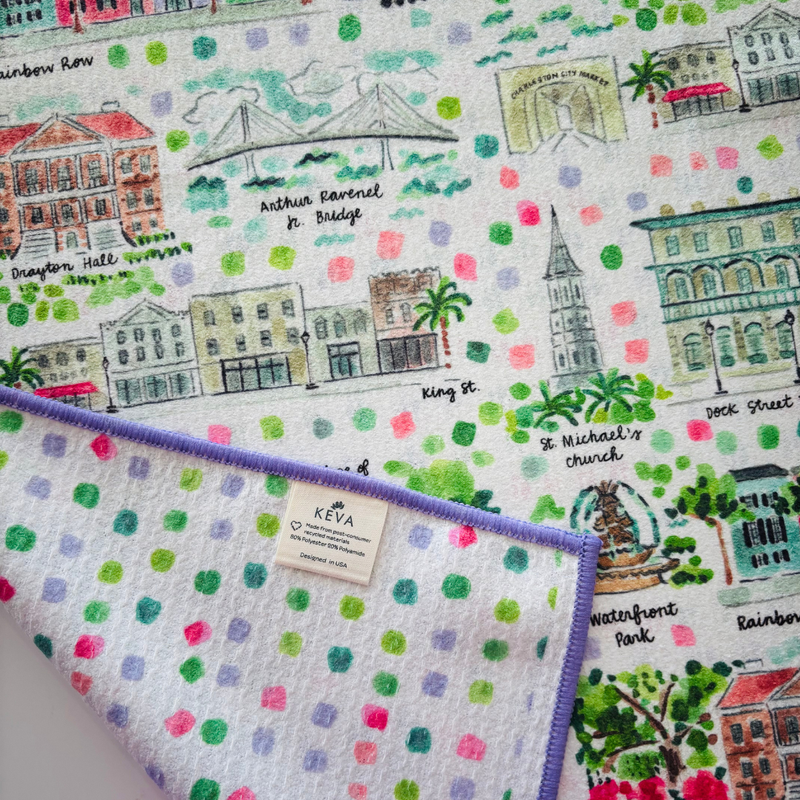 Charleston Double-Sided Tea Towel