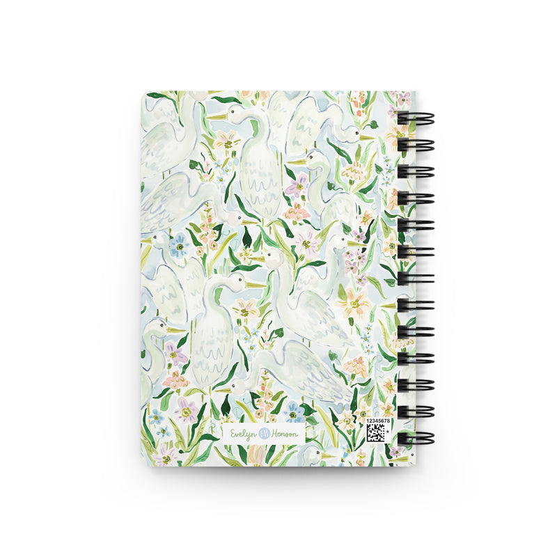 Heron Garden Spiral Bound Journal