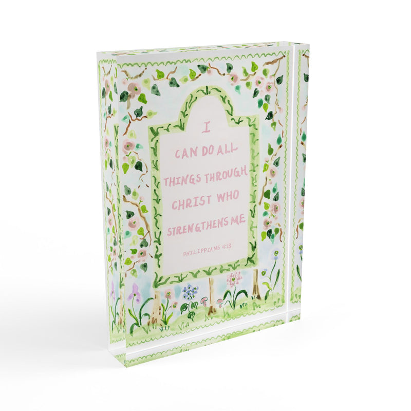 Philippians 4:13 Acrylic Verse Block