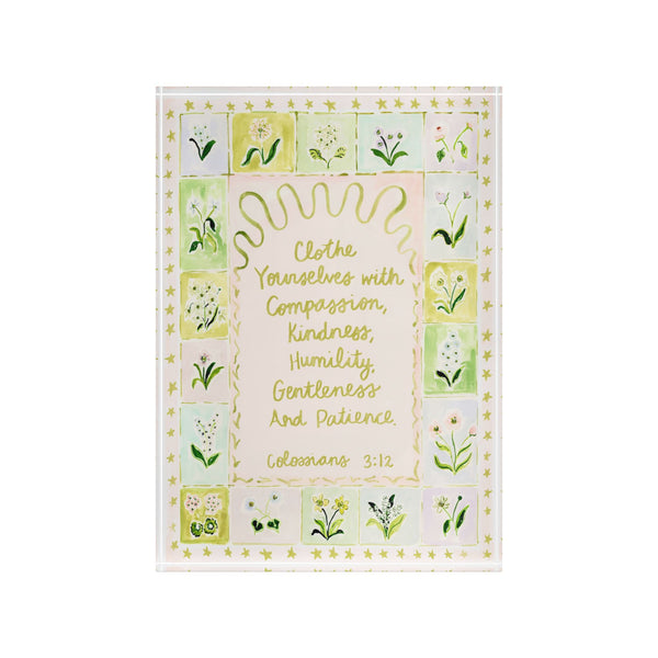 Colossians 3:12 Acrylic Verse Block