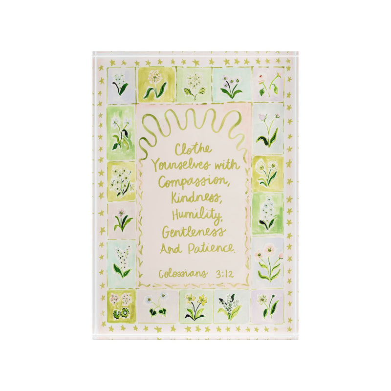 Colossians 3:12 Acrylic Verse Block