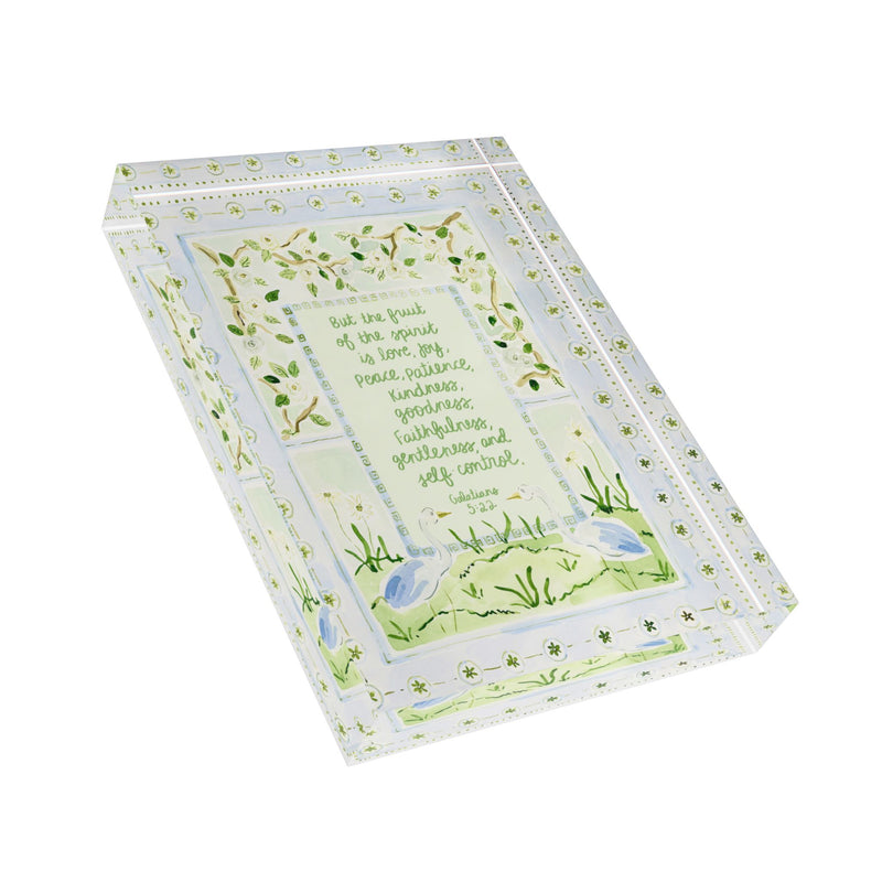 Galatians 5:22 Acrylic Verse Block