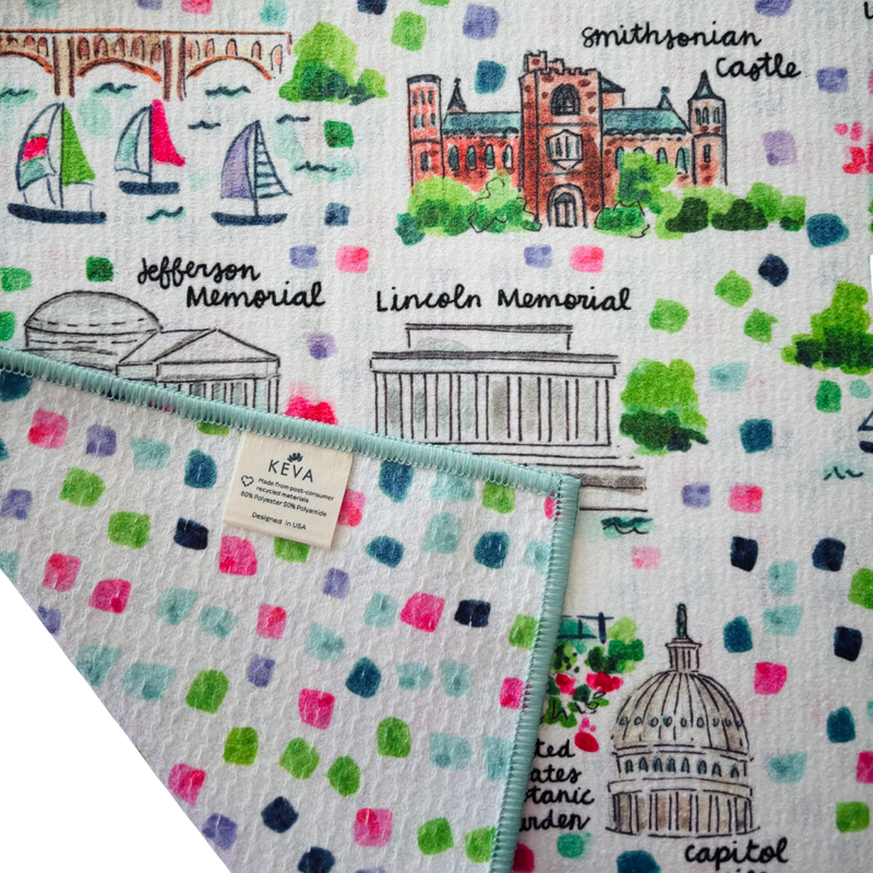 Washington, DC Double-Sided Tea Towel