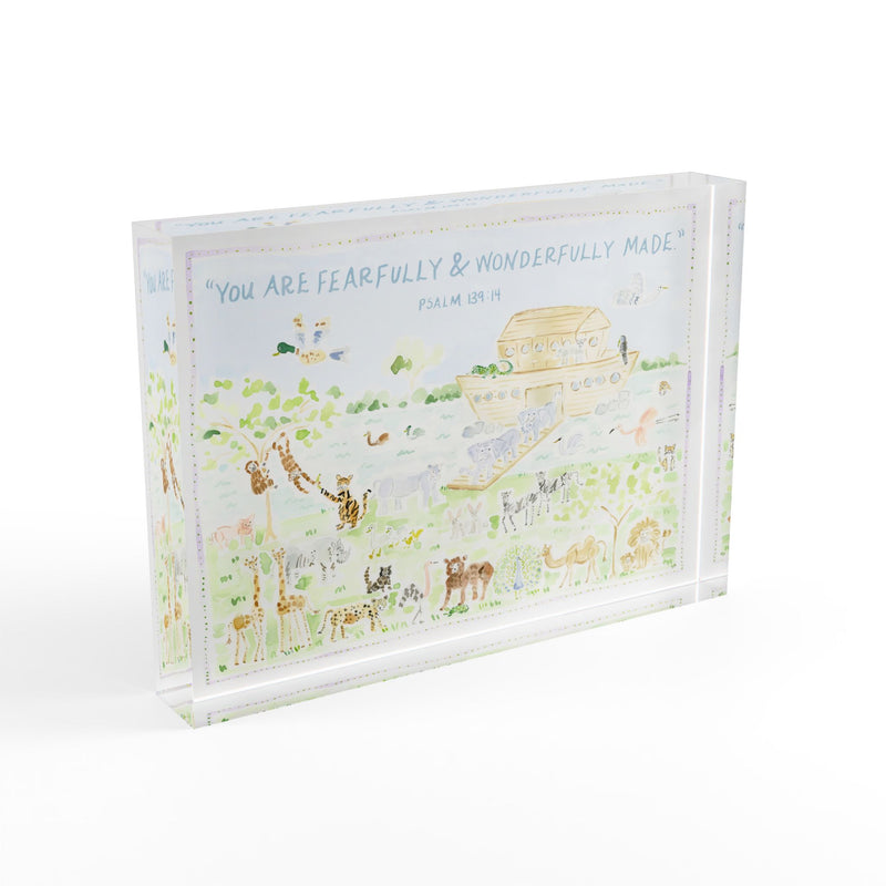 Psalm 139:14 Noahs Ark Acrylic Verse Block