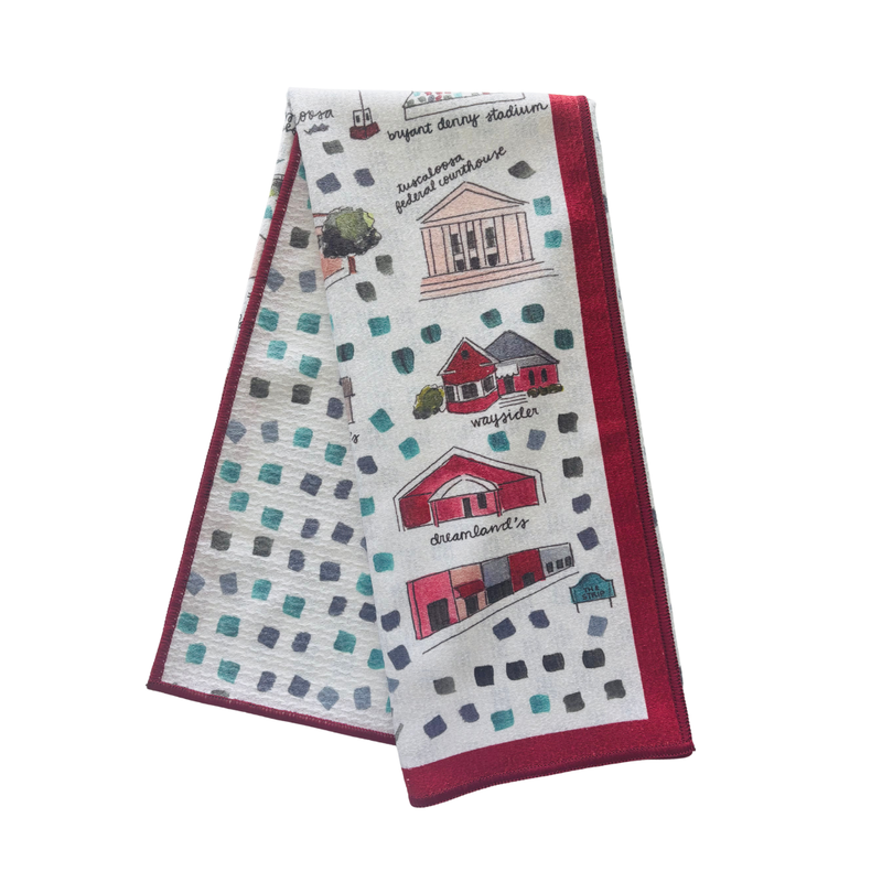 Tuscaloosa Double-Sided Tea Towel