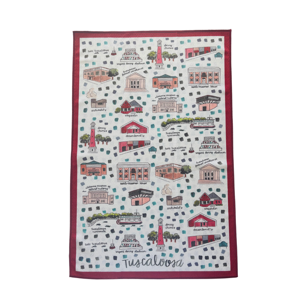 Tuscaloosa Double-Sided Tea Towel