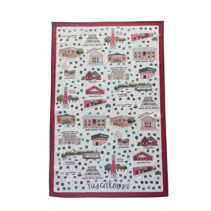 Tuscaloosa Double-Sided Tea Towel