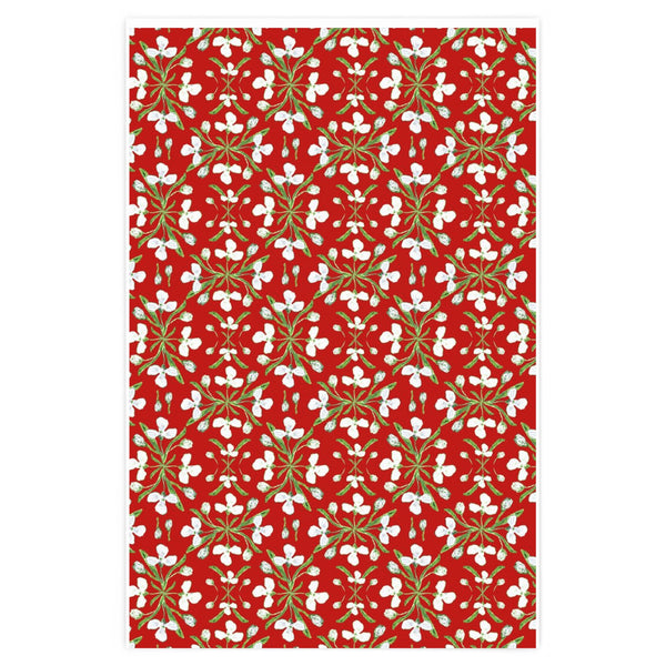 Mapalily Holiday Red Wrapping Paper
