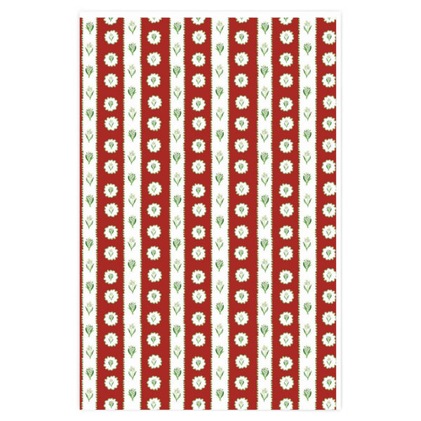 Paix Holiday Red Wrapping Paper