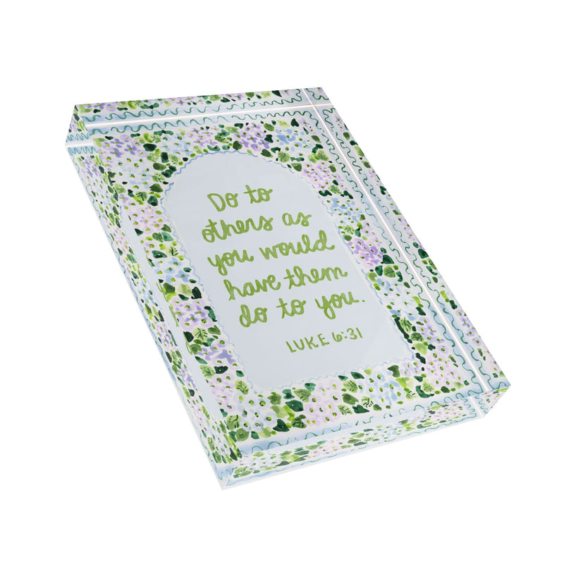 Luke 6:31 Acrylic Verse Block