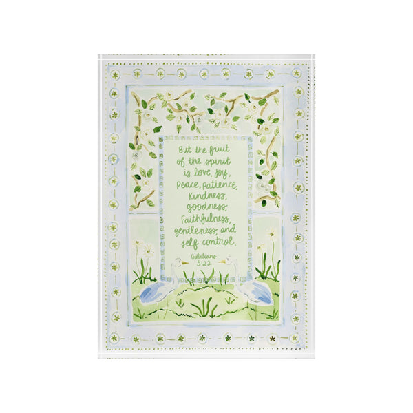 Galatians 5:22 Acrylic Verse Block