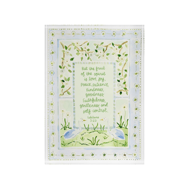 Galatians 5:22 Acrylic Verse Block