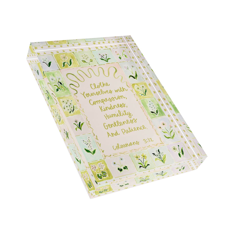 Colossians 3:12 Acrylic Verse Block