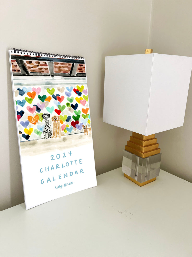2024 Wall Calendar, Charlotte, NC Edition