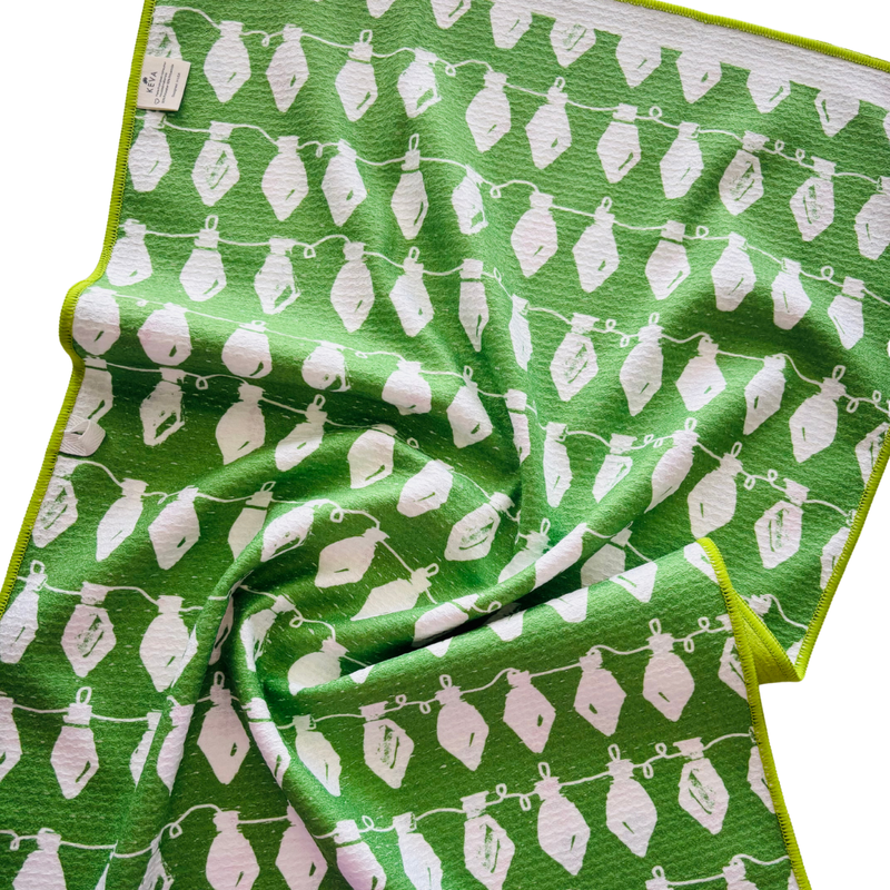 Holiday Lights Double-Sided Tea Towel