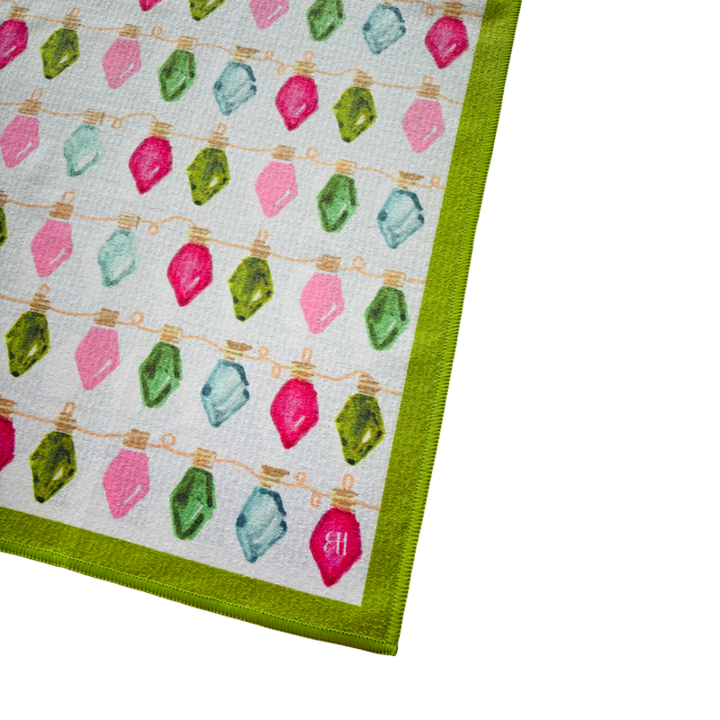 Holiday Lights Double-Sided Tea Towel