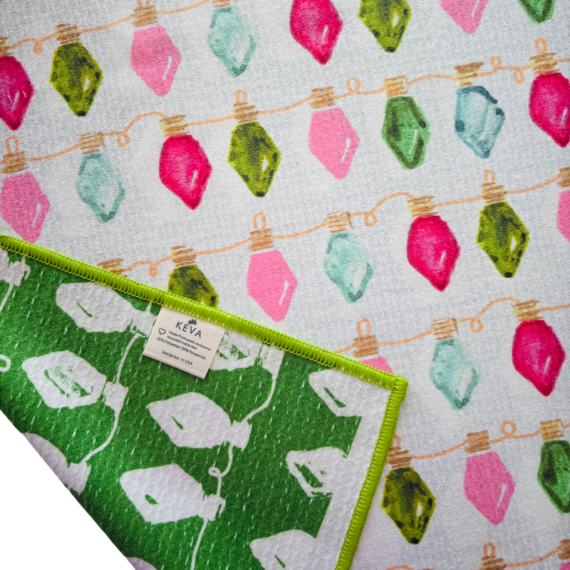 Holiday Lights Double-Sided Tea Towel
