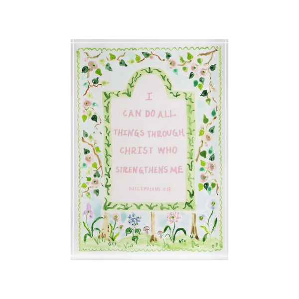 Philippians 4:13 Acrylic Verse Block