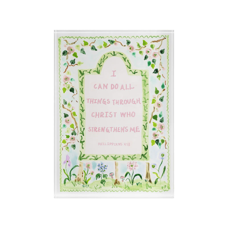 Philippians 4:13 Acrylic Verse Block