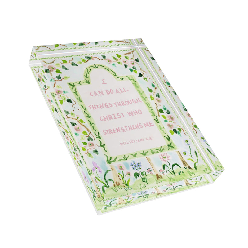 Philippians 4:13 Acrylic Verse Block