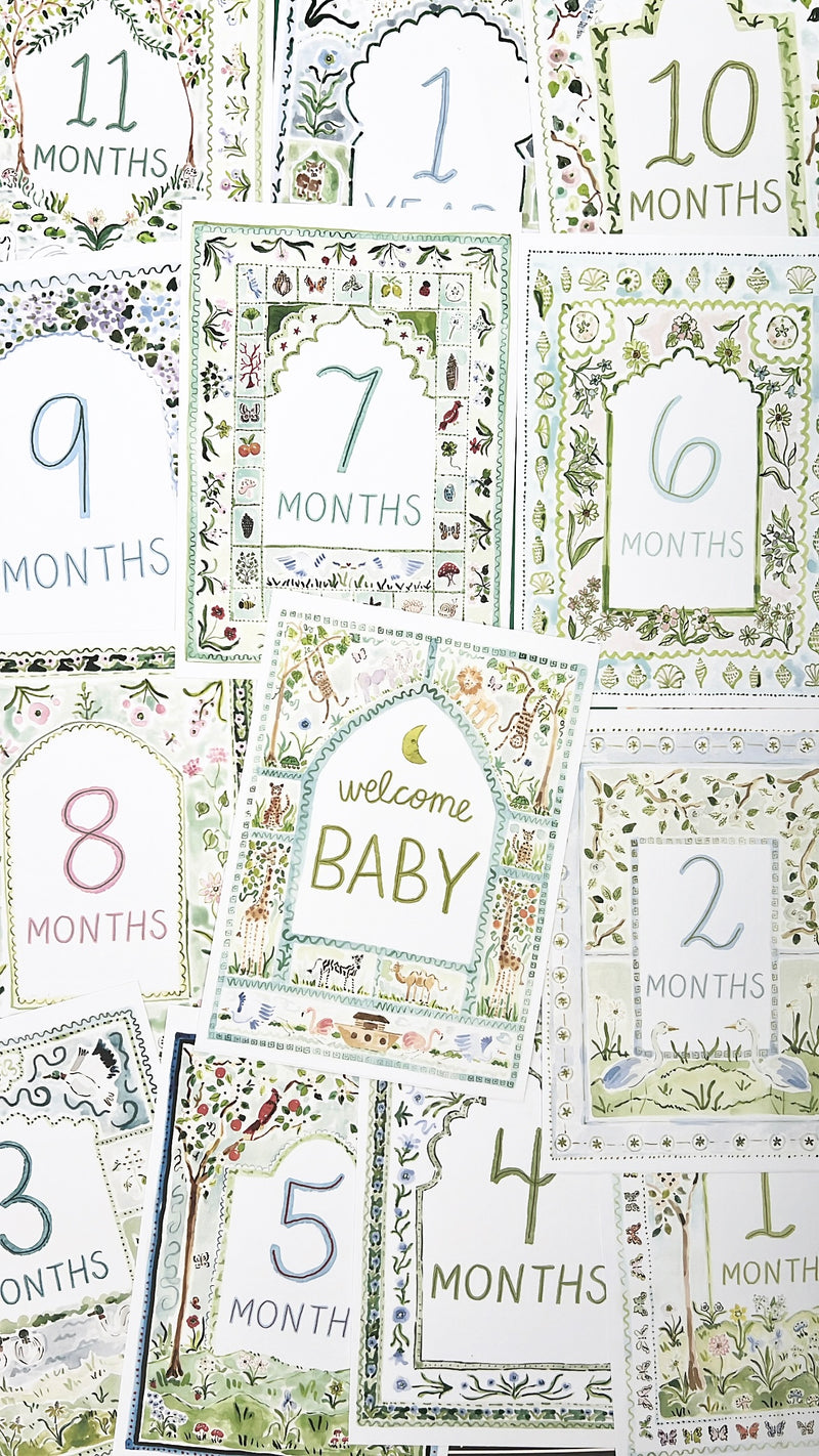 Baby Milestone Cards: Whimsical Set