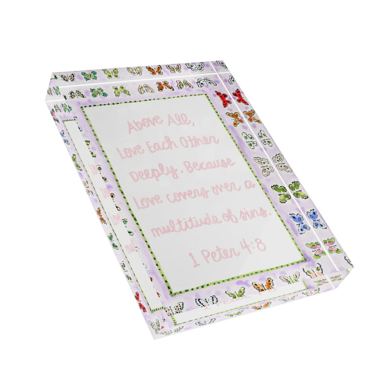 1 Peter 4:8 Acrylic Verse Block