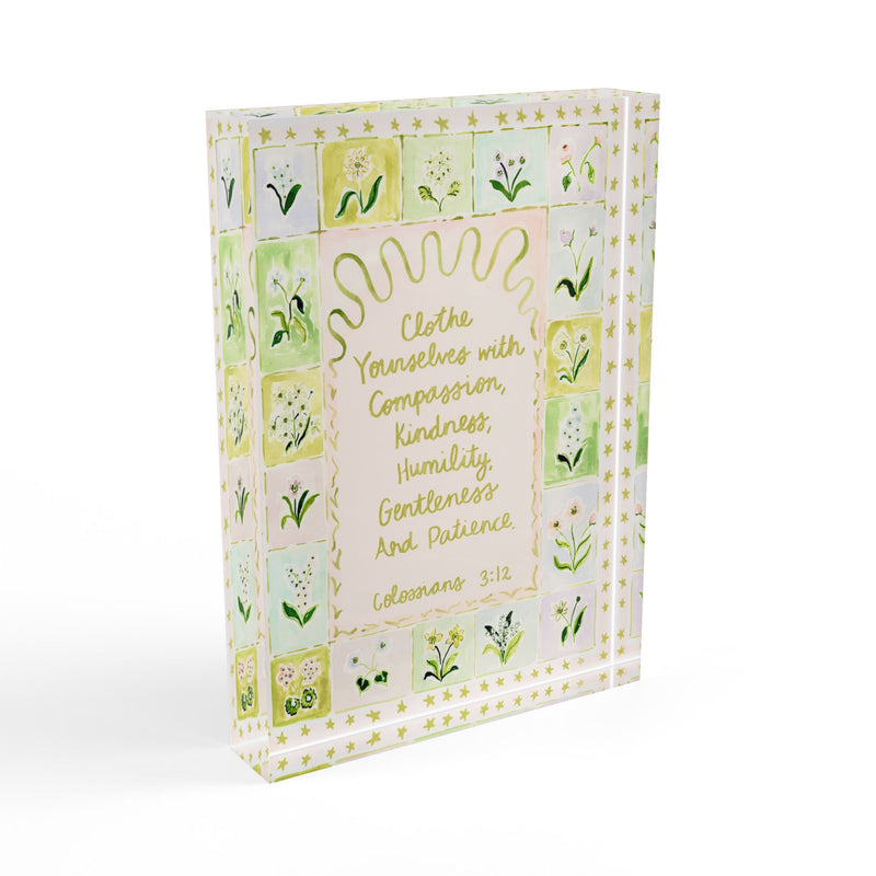 Colossians 3:12 Acrylic Verse Block