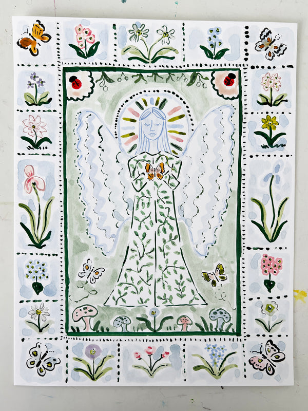 Angel of Wisdom, Original 8.5x11 Watercolor
