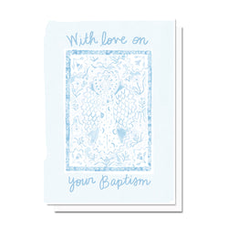 Baptism Angel Blue Card