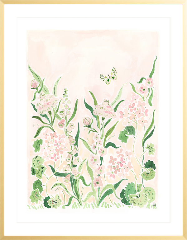 The "Butterfly Garden Pinks" Fine Art Print