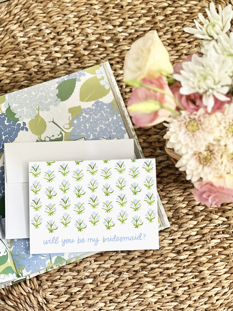 Bridal Ask Blockprint Card
