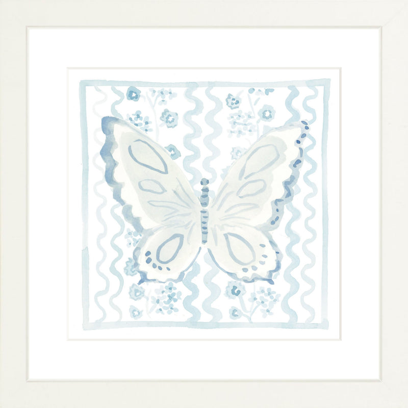 Butterfly Garden Blue, Fine Art Print
