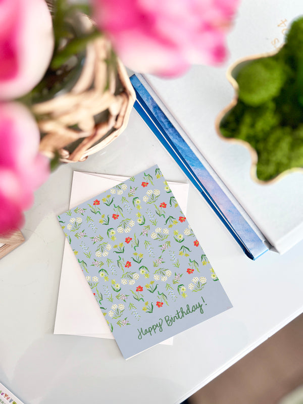 Birthday Wildflower Print Card