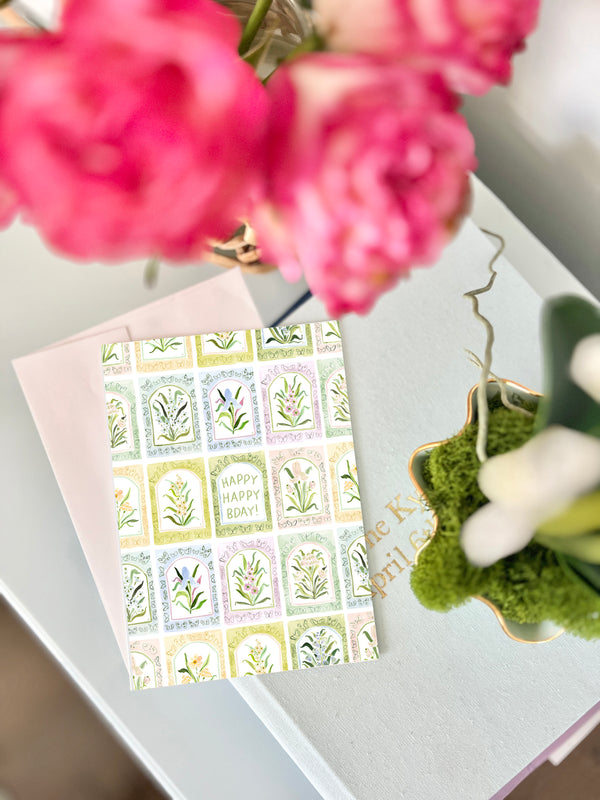 Rainbow Botanicals Birthday Card