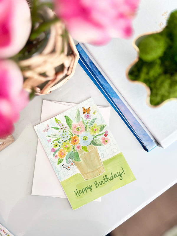 Potted Plant Birthday Card