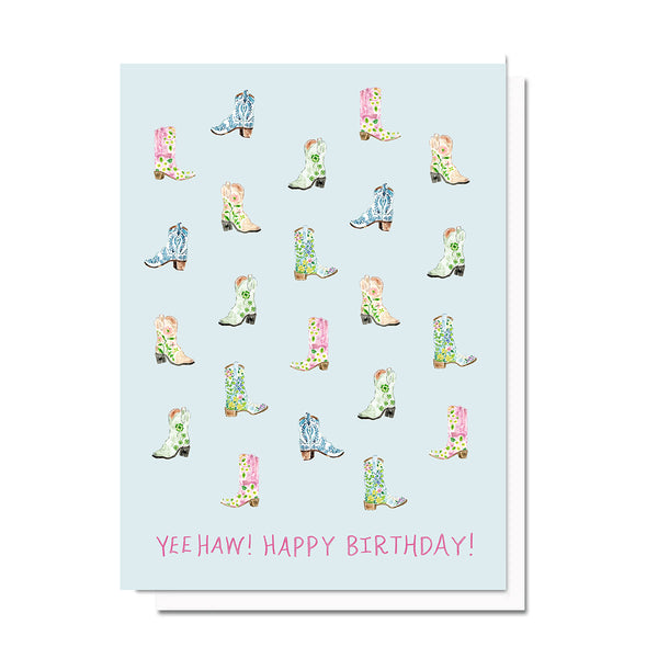 Cowboy Boots Birthday Card